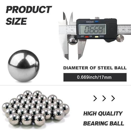 Image of 17mm Ball Bearing Solid Steel Bearing Balls Precision Balls - 20 Pieces