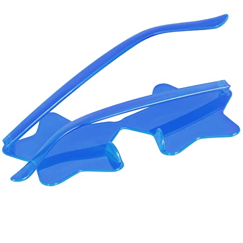 Image of 12 Pairs Star Sunglasses Pentagram Glasses Rimless Sunglasses for July 4th,Halloween, Christmas Party Favor