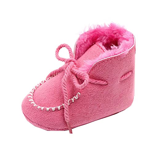 Infantil Lindo Lazo piel forrada Princesa Botas Nieve cálidas Botas Nieve algodón Zapatos de invierno cálidos I-444 Pink 5
