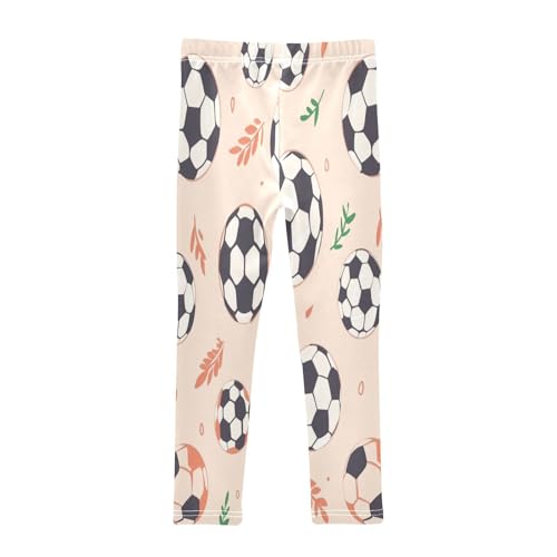 Toddler Girls Leggings Printed Yoga Pants Leggings Pink Green Leaves Ball for Kids2