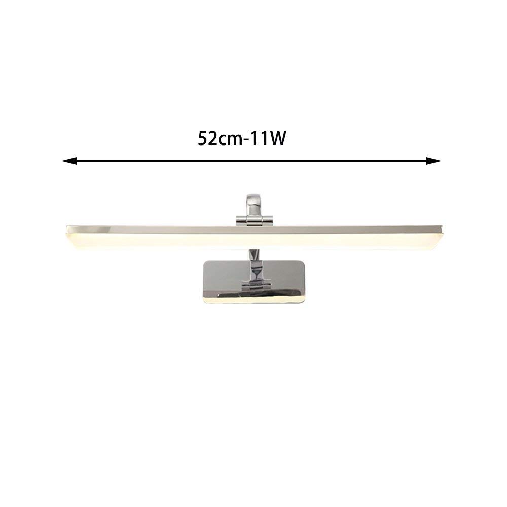 MU Inicio Baño Espejo Faros Led Integrado Moderno/Contemporáneo Función de Cromo para Bombilla Led Incluido, Luz Ambiental Baño Iluminación de Pared Luz Caliente Bombilla Incluida, Espejo Faro