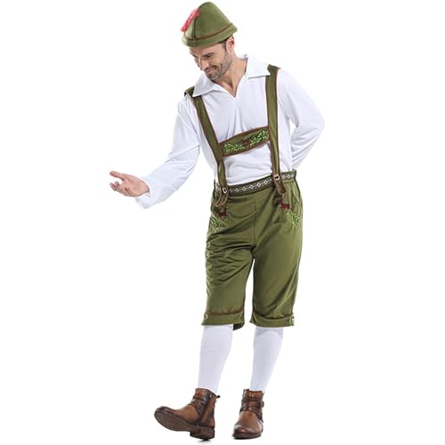 Pantalon en cuir court pour homme bavarois traditionnel de l'Oktoberfest