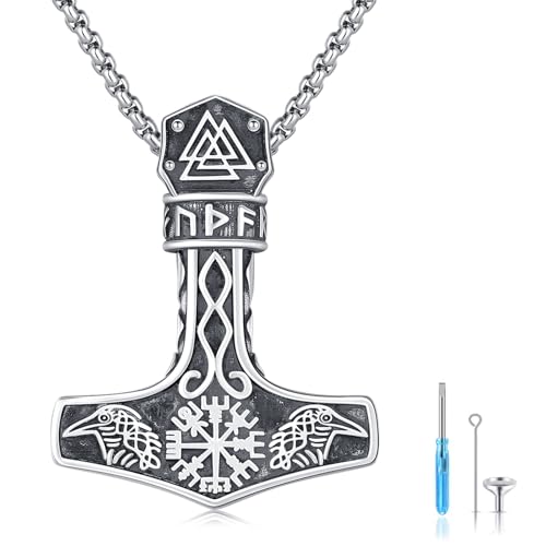 Collier marteau de Thor viking Mjolnir en argent 925 pour homme