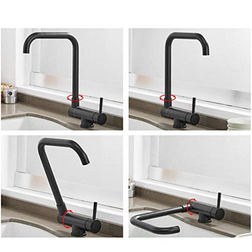 Robinet évier pliable eau chaude froide pour gain de place cuisine