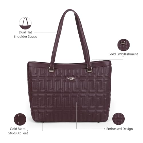 Image of Lavie Luxe Juli Large Tote Bag for Women | Tote Bag for Work | Ladies purse | Stylish Shoulder Bag | Gift for Women