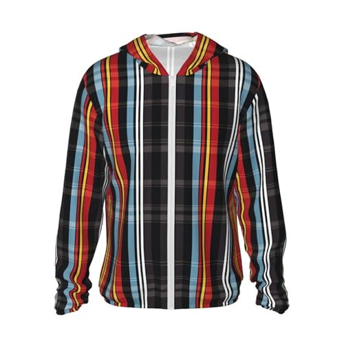 Sun Protection Hoodie Shirt striped1 UPF 50+ Long Sleeve Outdoor Rash Guard for Men Women