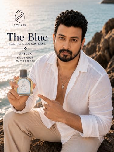 Image of The Blue 100ml Perfume for Men & Women | Long Lasting Fresh Aquatic Luxury Eau De Parfum EDP Fragrance | Unisex Daily Wear Body Scent