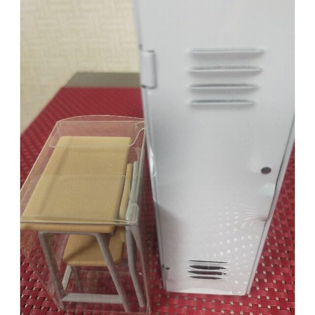 Amazon.co.jp: ミニチュア 学校 ロッカー 机 椅子 2点セット