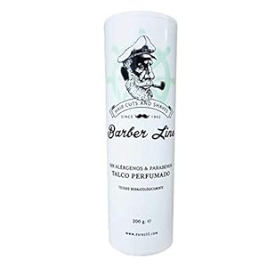EUROSTIL Barber Line Talco PERFUMADO 200GR Unisex Adulto, Negro, Único
