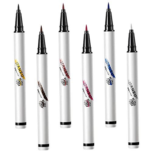 Ipetboom 6 Lápices Delineadores De Ojos Delineador De Ojos Delineador De Ojos Rojo Lápiz De Ojos Delineador De Ojos Cosmético Delineador De Ojos Colorido Herramienta De