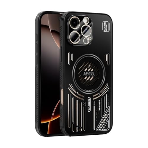 Coque compatible avec iPhone 15 Pro noir antichoc coque rigide protection lentille