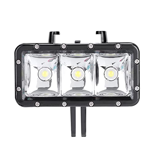 LED Video Light, 40m/130ft Waterproof Heavy Duty Diving Video Light with High Brightness for Vlog