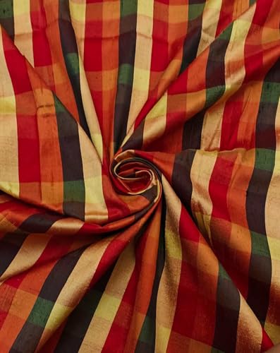 Tissu en soie Dupion multicolore de haute qualité pour rideaux luxueux de 137 cm