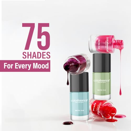 Image of Coloressence Cute Coats Long Lasting Nail Paint | Chip Resistant | Quick Dry | One Swipe Application | Toxin Free|Fuchsia Flame-6ml