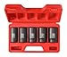 TEKTON 1/2-Inch Drive Deep Impact Socket Set, Inch, Cr-Mo, 6-Point, 1-3/16-Inch - 1-1/2-Inch, 5-Sockets | 4886