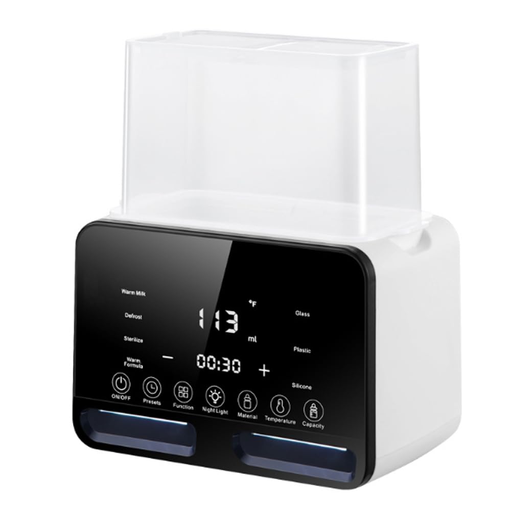 Scaldabiberon 9 in 1 per latte materno, riscaldamento costante 48 ore, con sbrinamento, scaldare barattoli per alimenti per bambini, sterilizzazione, scongelamento, controllo accurato della
