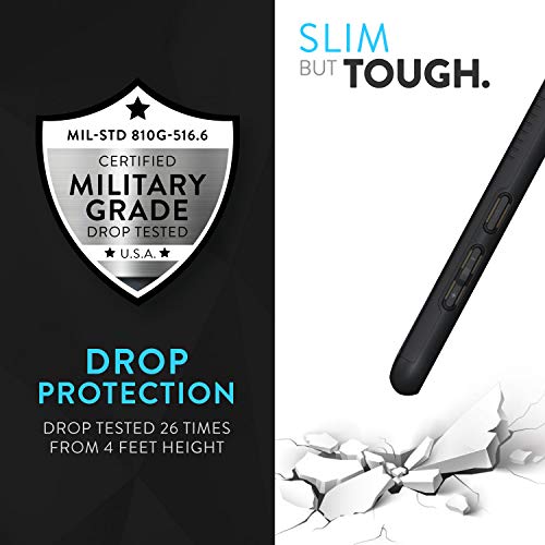 Tudia Merge Designed For Blu Vivo Xi+ Case, Slim Dual Layer Shockproof Phone Case Cover For Blu Vivo Xi+ (Matte Black) #TOP2