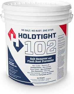 HoldTight102 Anti-Rust Anti-Corrosion Additive Surface Treatment & Cleaner, Removes Salts, Prevents Flash Rust, Premature Rusting, Evaporates from Surface 5-Gallon Pail