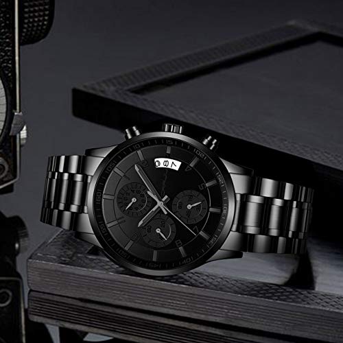 Crrju Men Stainless Steel Watches Casual Waterproof Chronograph Quartz Wrist Watch For Men, Unique Auto Date Window Grey Color Watches #TOP3