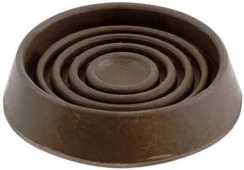 Shepherd 9077 1-3/4 Brown Round Cushioned Rubber Caster Cups 4 Count 3-Pack