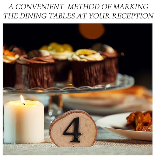 Numéros de table en bois support mariage signalisation banquet réutilisable
