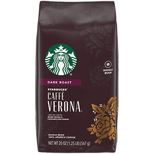 Starbucks Dark Roast Whole Bean Coffee  Caffé Verona  100% Arabica  6 bags (20 oz. each)