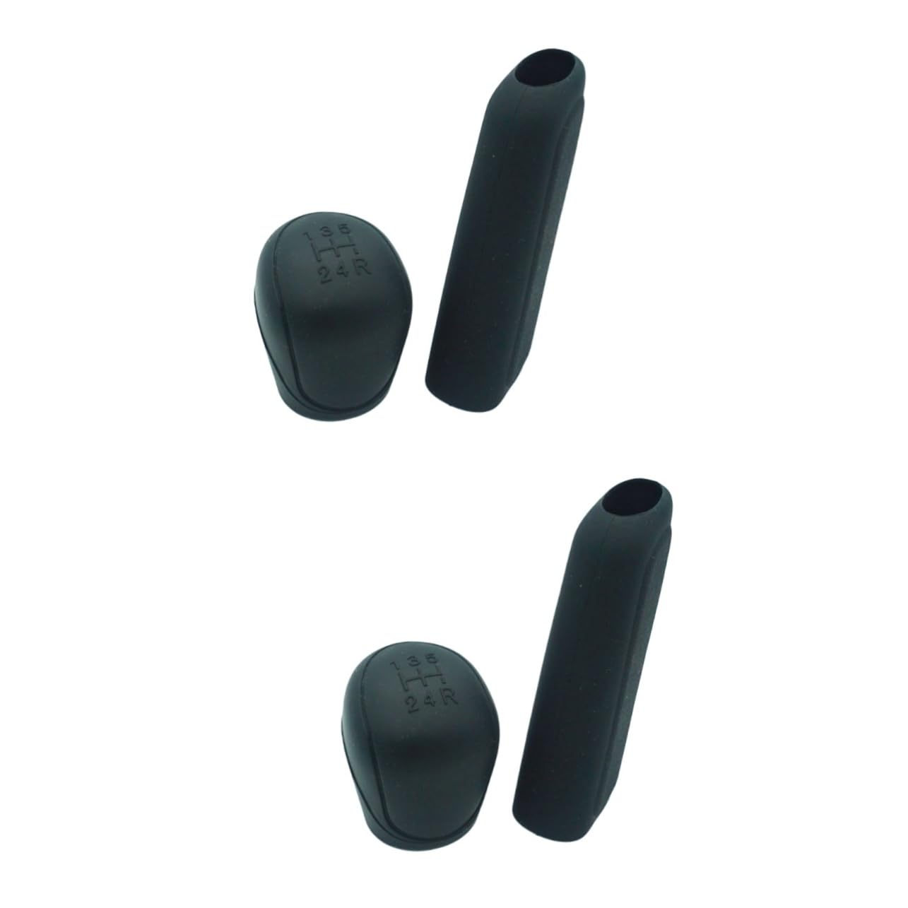 Wakauto 4 Pcs Gear Shift Knob Handbrake Sleeve Gear Shift Knob Gear Cover Lever Cover Side Brake Hood Auto