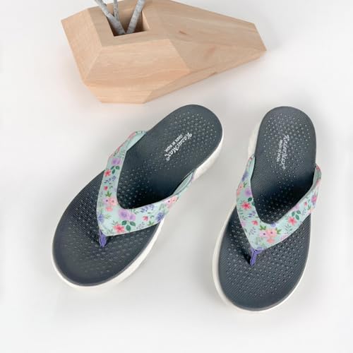 Image of KazarMax Women Slipper | Lightweight | Floral Print | Flip-Flop Daily Use | Casual wear | Thong Slippers