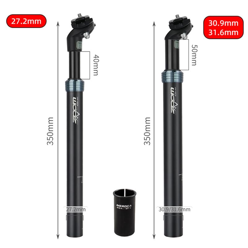 Tiges De Selle Pour VéLo Tige de selle de vélo vtt 27 2/31.6/28.6/30.4/30.8/33.9mm tige de selle réglable amortisseur Suspension barre de choc tige de selle de vélo Tige De Selle Suspendue(33.9mmX350m