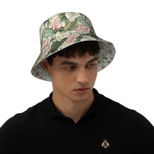 Image of Bucket Hat Double-Side-Wear Reversible Sun Hat Beach Travel Hiking for Women Men