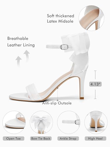 Image of Coutgo Women's Open Toe Ankle Strap High Heel Sandals