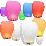 Sky Lanterns, 20-Pack Chinese Memorial Lanterns to Release in Sky, Biodegradable for Festivals, Wishes, Memorials, Funerals, Birthdays & Parties – Ships from The USA