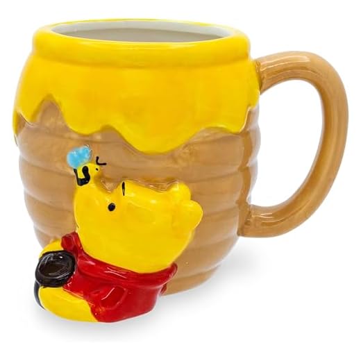 Silver Buffalo Winnie the Pooh Honey "Hunny" Pot Ceramic 3D Sculpted Coffee Mug, 23 Ounces