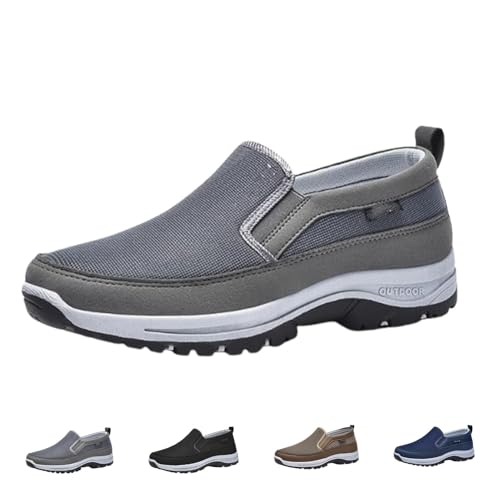 Orthowalkway Mens Shoes, Orthowalkway Mens Shoes Slip on Orthopedic, Outdoor Casual Non Slip Flats Shoe