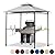 FAB BASED 5x8 Grill Gazebo Canopy for Patio, Outdoor BBQ Gazebo with Shelves & Extra 2 LED Light(Grey)