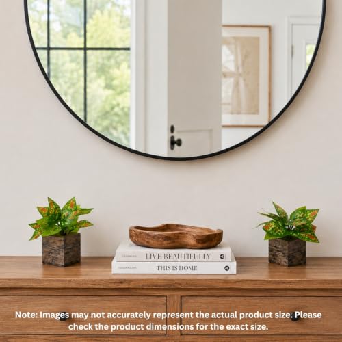 Image of DecoreBugs Artificial Real Touch Flower Plant with Pot (Pack of 2), 16 cm Height, Decorative Faux Floral Plant for Home, Office, Living Room, Bedroom, Table & Shelf Decor