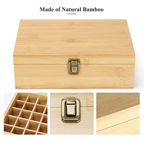 Caja de madera de aceites esenciales RoseFlower organizador premium de 35 botellas 6
