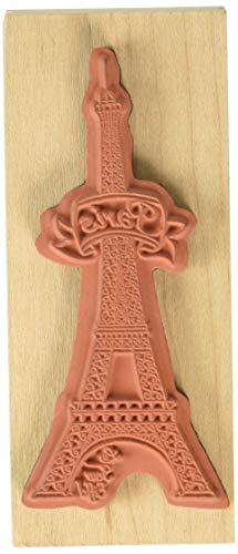 Inkadinkado Eiffel Tower Paris Wood Stamp For Arts And Crafts, 4.75'' W X 2'' L #TOP1