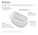 Kohler KOHLER 6369-0 Sunstruck 66-Inch X 36-Inch Oval Freestanding Bath with Fluted Shroud and Center Drain, White, 1-Pack,