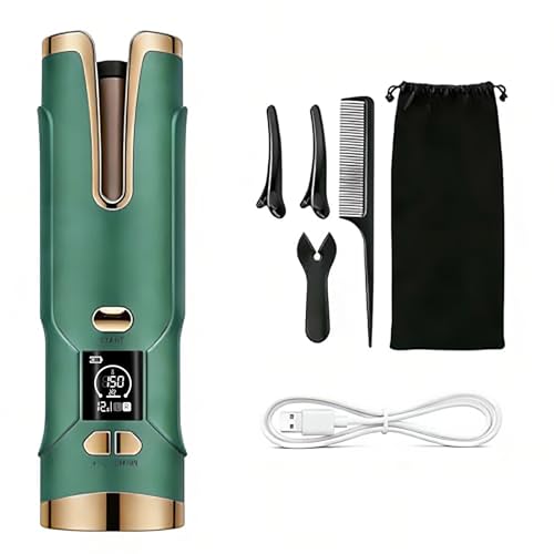 Fer à boucler automatique 20mm rechargeable Type-C avec 6 températures pour cheveux fins et longs