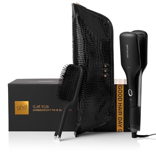 ghd - Coffret Lisseur séchant ghd Duet Style - Lisseur Séchant 2-en-1 (Noir) - Brosse et pochette incluses - Sèche et lisse en simultané sans dommage ni...