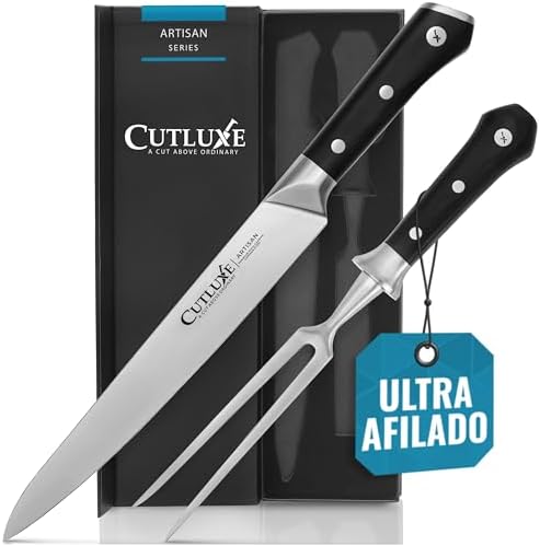 Cutluxe Set de Cuchillos para Trinchar (2 piezas) - Tenedor Trinc...