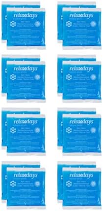 Relaxdays Kühlpads, 16er Set, Kalt-Warm-Kompressen, 14 x 13 cm, E...
