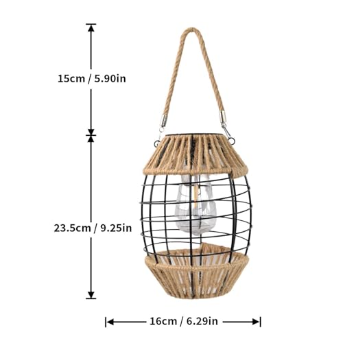 Lanternes solaires extérieures imperméables de patio et lampe suspendue de sentier
