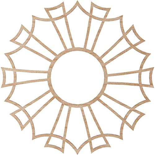 Image of Ekena Millwork 30 inchOD x 10 1 /2 inchID x 3 /8 inchT Augustus Wood Fretwork Pierced Ceiling Medallion, Alder