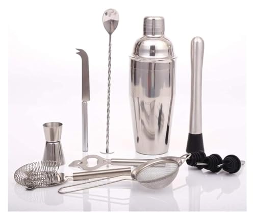 Set coctelera acero inoxidable con soporte miniatura 2