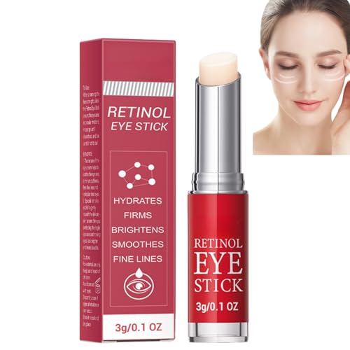 Anti Aging Retinol Augencreme Stick, Augenringe Entfernen Eye Balm Stick für Schwellungen, Augencreme Gegen Tränensäcke & Falten, Moisturizing Eye Cream Reduziert Mattigkeit, Glatte Augenhaut