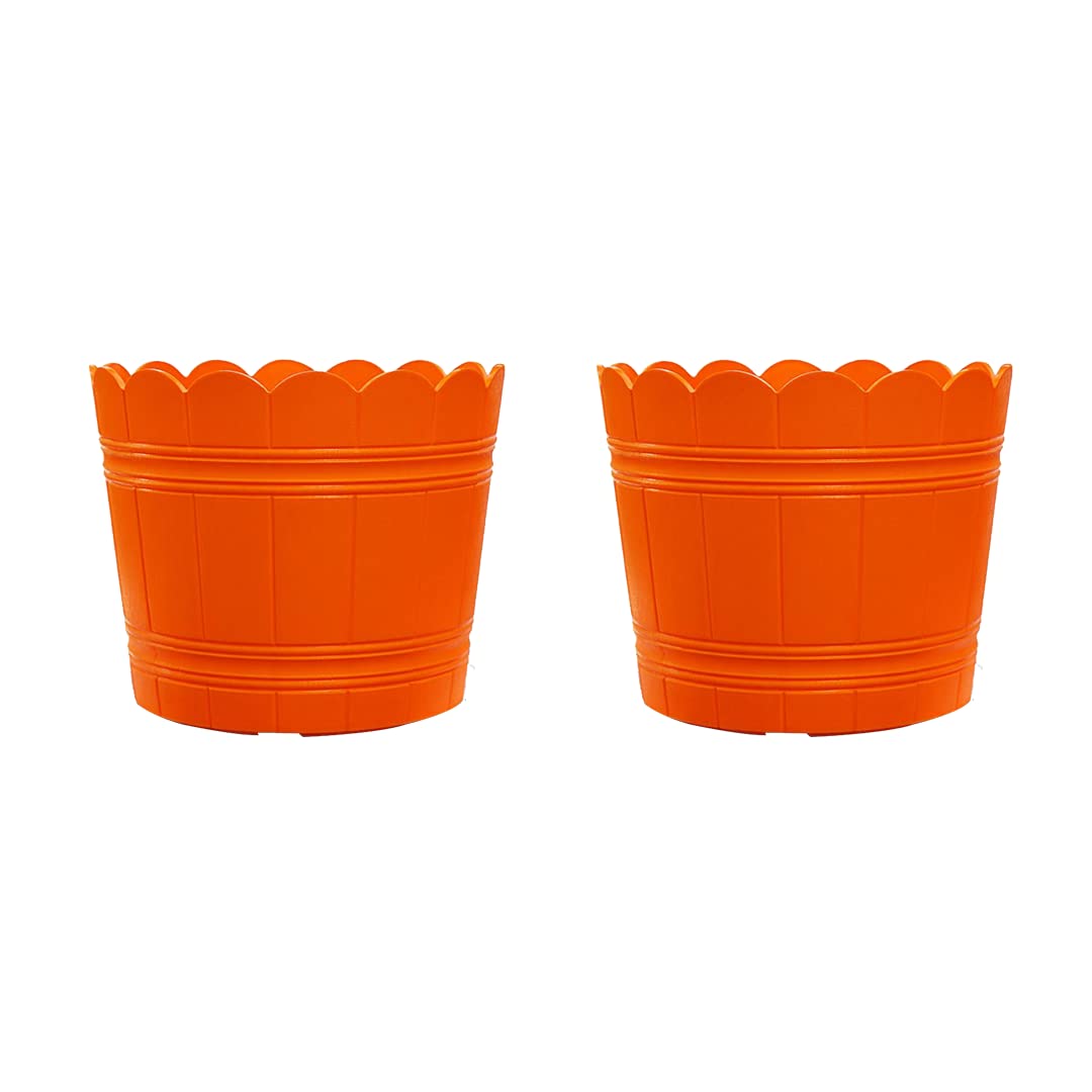 GREENRI Loto 12 Inches (Pack of 2) Heavy Duty Plastic Planters Pots, UV Resistant Flower Pot for Indoor & Outdoor Use, Flawless Planters Pot Set for Home, Living Room, Balcony & Garden Décor (Green) (B09ZGCHYB5) Amazon Price History, Amazon Price Tracker