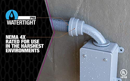 Southwire Ltnm-Cp-050 1/2" Liquid Tight Non-Metallic Push Install Lt Coupling, Black #TOP3