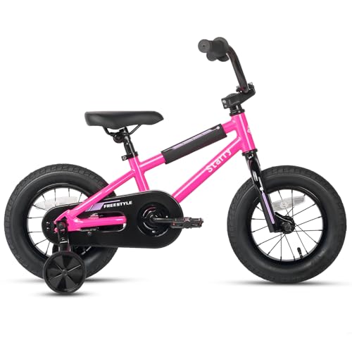 Image of 12 14 16 18 Inch Kids Bike BMX Style Bicycle with Training Wheels Coaster Brake for 2-10 Years Old Toddlers Boys Girls Multiple Colors